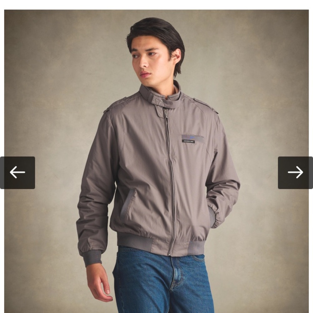 Members Only Classic Iconic Racers Men's Gray Jacket - Picture 2 of 6